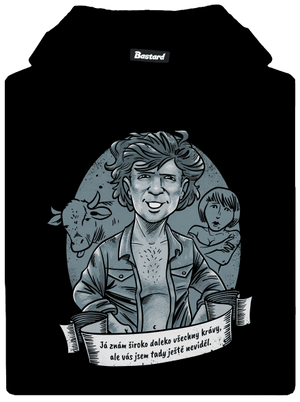 B14: Léto s kovbojem detská mikina klokanka Black