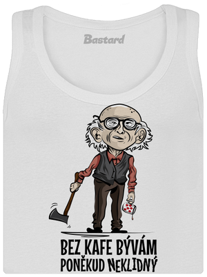 Neklidný bez kafe dámske tielko klasické White