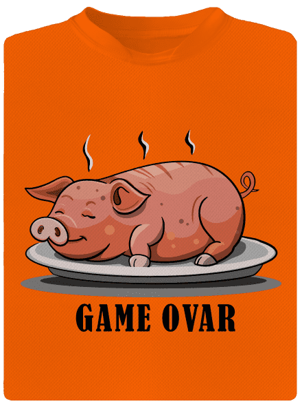 Game ovar pánske športové tričko Neon Orange