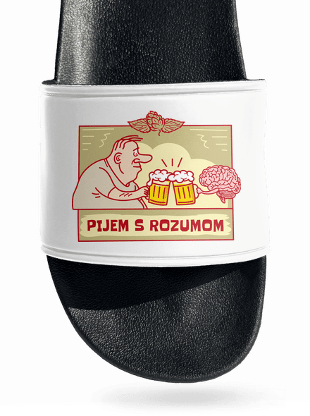Pijem s rozumom šľapky White
