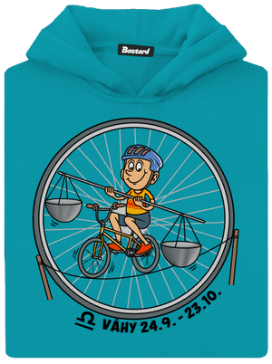 Cyklistický horoskop: Váhy detská mikina klokanka Hawaiian Blue