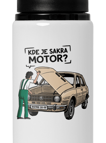 Kde je motor? flaša na vodu White