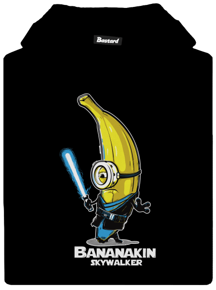 Bananakin Skywalker detská mikina klokanka Black