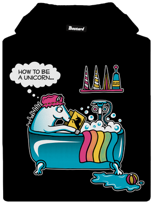 Ako sa stať jednorožcom pánska mikina klokanka Black