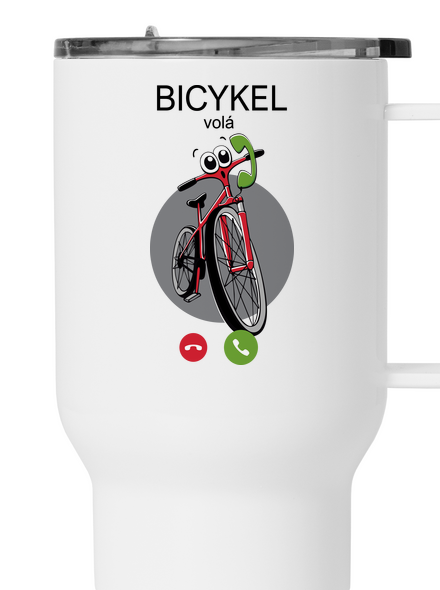 Bicykel volá termohrnček White
