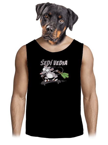Šedí vedia - myšiak pánske tielko Black