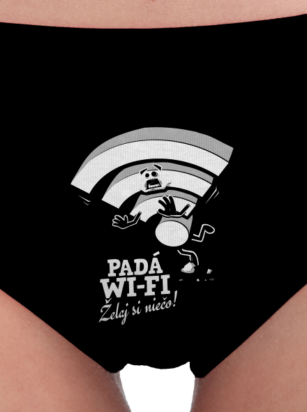 Padá wi-fi dámske nohavičky Black