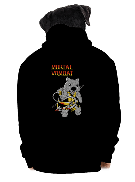 Mortal Vombat pánska mikina na zips Black
