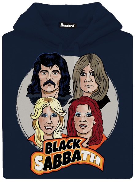 Black Abba pánska mikina klokanka Navy