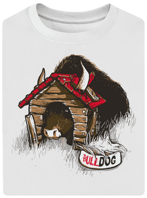 Bulldog unisex tričko oversized White