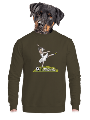 Futbalet unisex mikina bez kapucne Urban Khaki