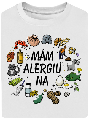 Mám alergiu na... + fix unisex tričko oversized White