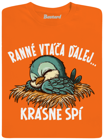 Ranné vtáča spí detské tričko Orange