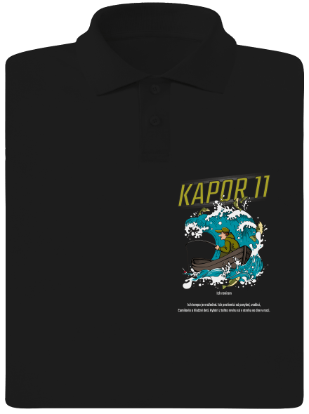 Kapor 11 pánska polokošeľa Black