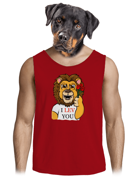 I lev you pánske tielko Red