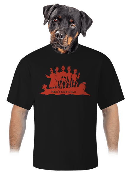 Punks Not Dead unisex tričko oversized Black