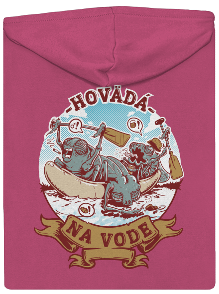 Hovädá na vode dámska mikina na zips Magenta