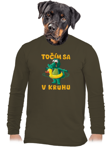 Točím sa v kruhu pánske dlhý rukáv Urban Khaki