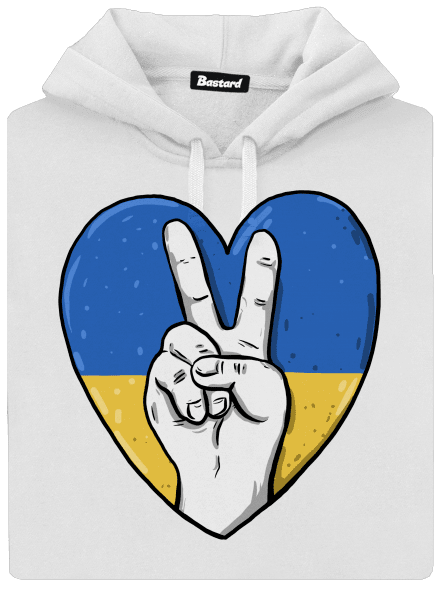 Ukrajina - Mier dámska mikina klokanka White