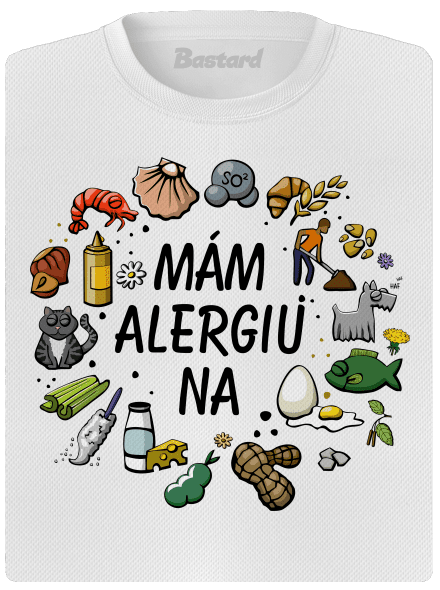 Mám alergiu na... + fix dámske športové tričko White