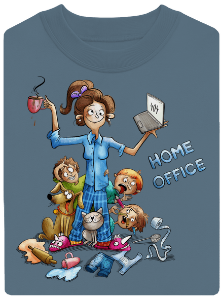 Mamičky home office unisex mikina bez kapucne Nordic Blue