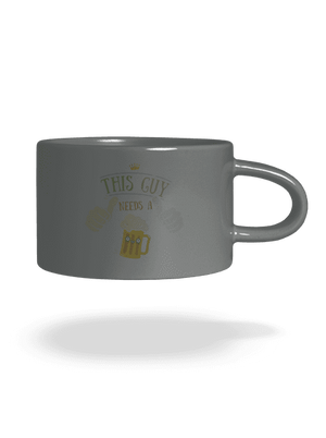 This guy needs a beer hrnček makronka Grey Macaron