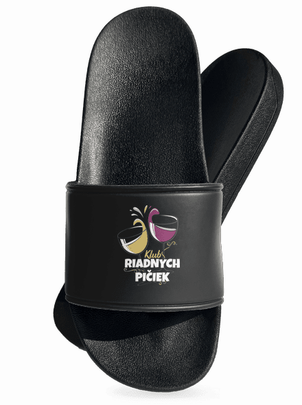 Klub riadnych pičiek šľapky Black