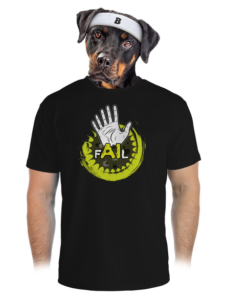 AI Fail pánske športové tričko Black