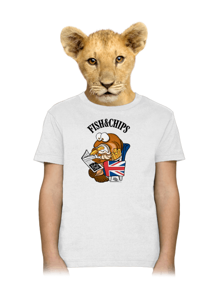 Fish and chips detské tričko White