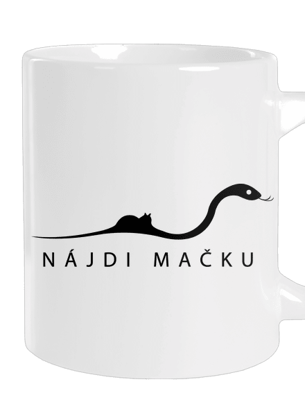 Nájdi mačku veľký hrnček White