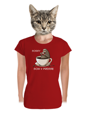 V presse dámske tričko prémium Red Mal