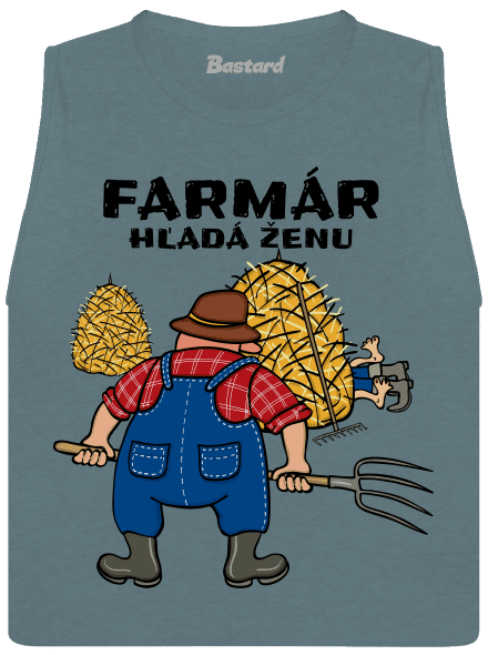 Farmár hľadá ženu dámske tielko voľné Heather Deep Teal