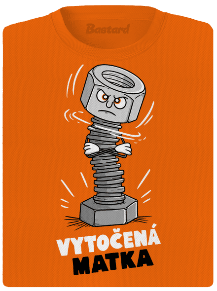 Vytočená matka dámske športové tričko Neon Orange