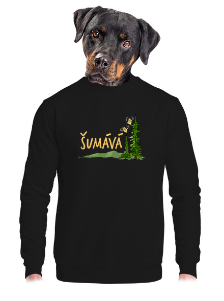 Šumává unisex mikina bez kapucne Black