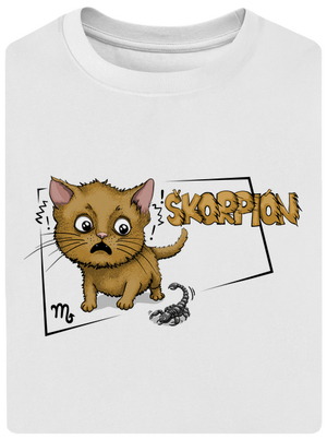 Mačací horoskop: Škorpion unisex tričko oversized White