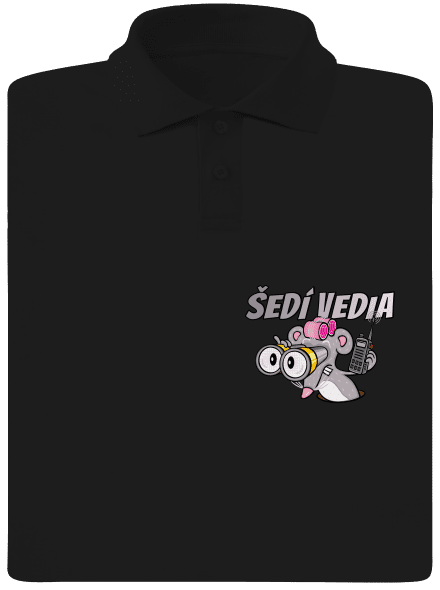 Šedí vedia - myš pánska polokošeľa Black