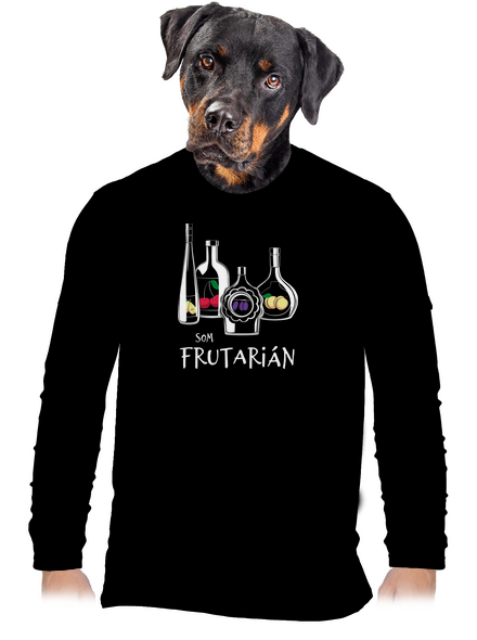 Frutarián pánske dlhý rukáv Black
