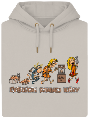 Evolúcia rannej kávy unisex mikina premium Pastel Macchiato