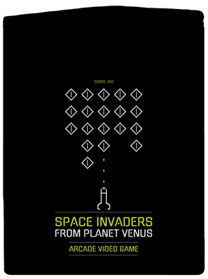 Space Invaders dámska mikina na zips Black