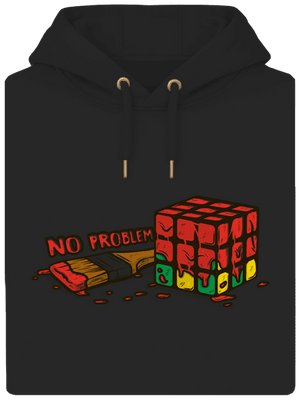 No problem unisex mikina premium Dark Black