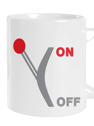 On Off veľký hrnček White