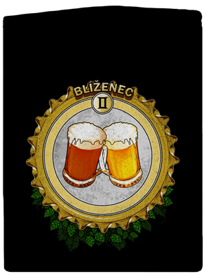 Pivný horoskop: Blíženec dámska mikina na zips Black