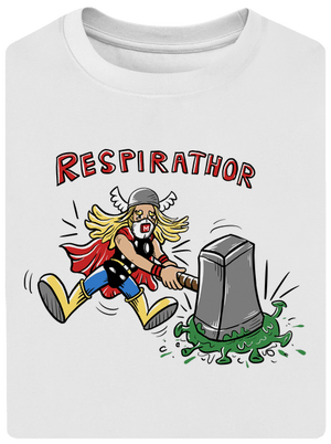 Respirathor unisex tričko oversized White