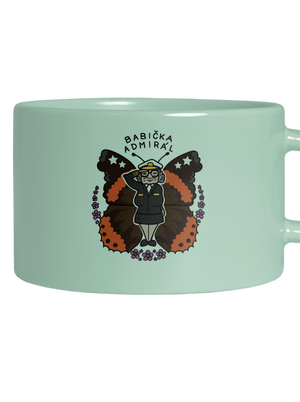 Babička admirál hrnček makronka Mint Macaron