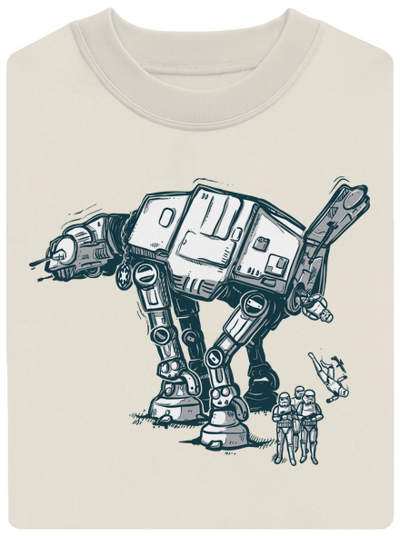 AT-AT unisex mikina bez kapucne Off White