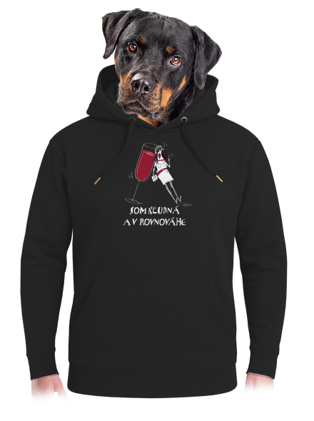 Pokojná rovnováha unisex mikina premium Dark Black
