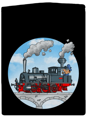 Dym z komína pánska mikina na zips Black