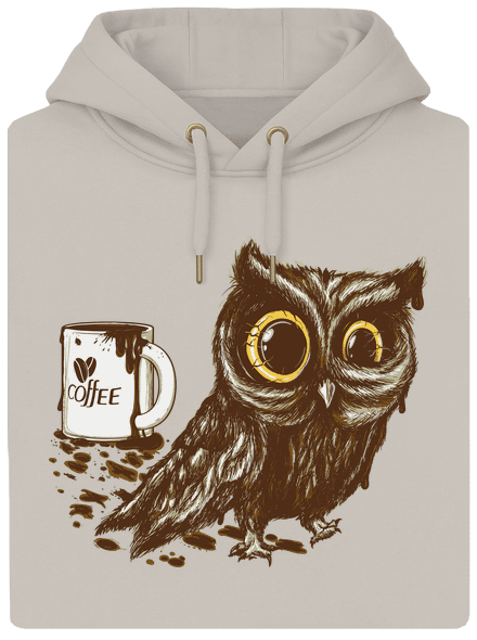 Sova na kofeínu unisex mikina premium Pastel Macchiato