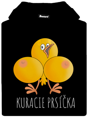 Kuracie prsíčka pánska mikina klokanka Black