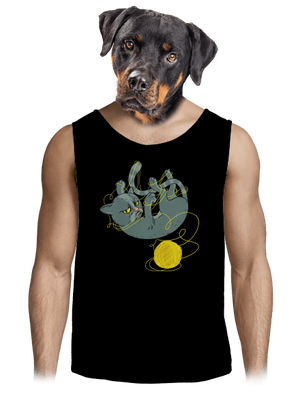 Nevrlý kocúr pánske tielko Black